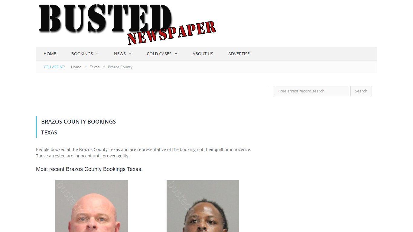 Brazos County, TX Mugshots - BUSTEDNEWSPAPER.COM